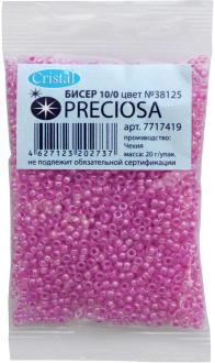 Бисер "Preciosa" прозрачный с цветным центром, 10/0, 20 г. 331-19001-10/0-38125