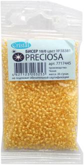 Бисер "Preciosa" прозрачный с цветным центром, 10/0, 20 г. 331-19001-10/0-38381