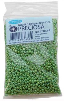Бисер "Preciosa", зеленый, 10/0, 20 г. 331-19001-10/0-54250С