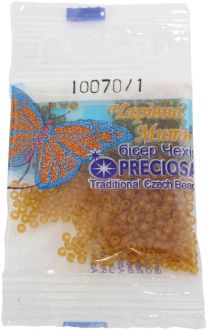 Бисер "Preciosa", прозрачный, матовый, цвет: желтый (10070/1), 10/0, 5 г
