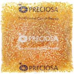 Бисер Preciosa "Ассорти", с серебристой серединой, цвет: золотой (04), 10/0, 50 г