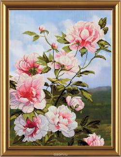 Набор для вышивания крестом Нова Слобода "Пионы", 39 x 53 см