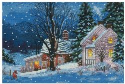 Набор для вышивания крестом Dimensions "Тихая ночь", 17,8 х 12,7 см