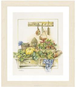 Набор для вышивания крестом LanArte "Композиция на кухне", 48 x 56 см