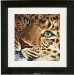 Набор для вышивания крестом LanArte "Леопард", 35 x 34 см