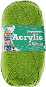 Пряжа Астра "Акрил", цвет: зеленый, 300 м, 100 г, 3 шт