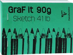 Блокнот Clairefontaine "Graft It", на скобах, цвет: зеленый, 80 листов