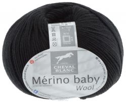 Пряжа для вязания Cheval Blanc "Merino Baby", цвет: черный (012), 200 м, 50 г