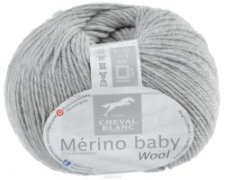 Пряжа для вязания Cheval Blanc "Merino Baby", цвет: серый (058), 200 м, 50 г