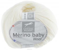 Пряжа для вязания Cheval Blanc "Merino Baby", цвет: белый (011), 200 м, 50 г