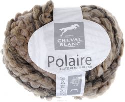 Пряжа для вязания Cheval Blanc "Polaire", цвет: бежевый, серый (022), 44 м, 200 г