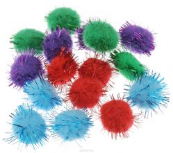 Апплика Набор для творчества Блестящие помпоны 20 шт