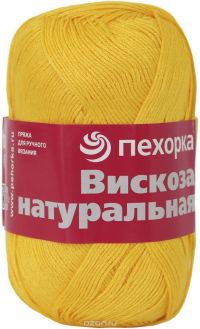 Пряжа для вязания Пехорка "Вискоза натуральная", цвет: канарейка (80), 400 м, 100 г, 5 шт