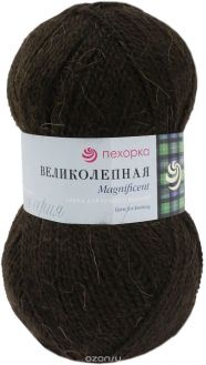 Пряжа для вязания Пехорка "Великолепная", цвет: шоколад (17), 300 м, 100 г, 10 шт