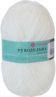 Пряжа Пехорка "Рукодельная", цвет: белый (01), 175 м, 50 г, 5 шт