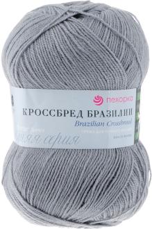 Пряжа для вязания Пехорка "Кроссбред Бразилии", цвет: стальной (174), 500 м, 100 г, 5 шт
