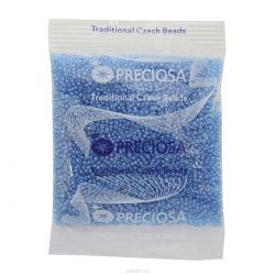 Бисер "Preciosa", непрозрачный, перламутровый, цвет: голубой (01), 10/0, 50 г
