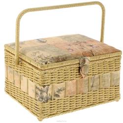 Шкатулка для рукоделия Grace & Glamour "Старый гербарий", 24 х 31,5 х 19,5 см