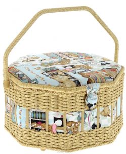 Шкатулка для рукоделия Grace & Glamour "Коты в швейной комнате", 30,5 х 30,5 х 20,5 см