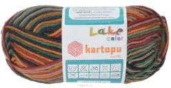 Пряжа для вязания Kartopu "Lake Color", цвет: оранжевый, красный, зеленый (H1124), 125 м, 100 г, 5 шт