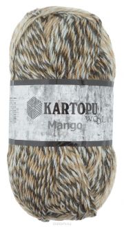 Пряжа для вязания Kartopu "Mango", цвет: серый, коричневый, черный (D2196), 170 м, 100 г, 5 шт