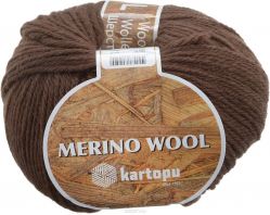 Пряжа для вязания Kartopu "Merino Yun", цвет: темно-коричневый (K892), 170 м, 100 г, 5 шт