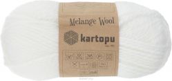 Пряжа для вязания Kartopu "Melange Wool", цвет: снежный (K010), 170 м, 100 г, 5 шт