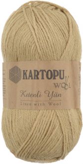 Пряжа для вязания Kartopu "Ketenli Yun", цвет: бежевый (K837), 300 м, 100 г, 5 шт