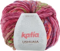 Пряжа для вязания Katia "Ushuaia", цвет: бордовый, розовый, зеленый (611), 85 м, 100 г