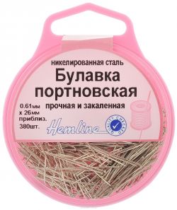 Булавки-гвоздики портновские "Hemline", в контейнере, 380 шт