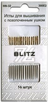 Иглы ручные "Blitz", для шитья, 16 шт. HN-32 300Е2