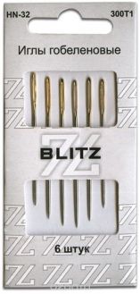 Иглы ручные "Blitz", для шитья, 6 шт