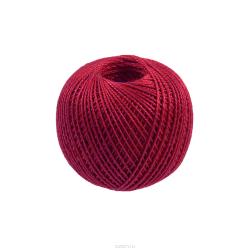 Нитки вязальные "Ирис", хлопчатобумажные, цвет: алый (0810), 150 м, 25 г