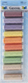 Нитки для вышивания Gamma "Набор №2", 183 м, 10 шт