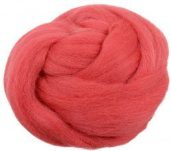 Шерсть для валяния "Gamma", полутонкая, цвет: коралл (1398), 50 г