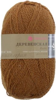 Пряжа для вязания Пехорка "Деревенская", цвет: золото (34), 250 м, 100 г, 10 шт