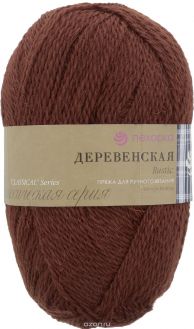 Пряжа для вязания Пехорка "Деревенская", цвет: красное дерево (487), 250 м, 100 г, 10 шт