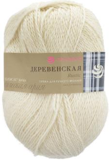 Пряжа для вязания Пехорка "Деревенская", цвет: белый (01), 250 м, 100 г, 10 шт
