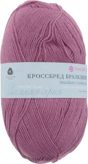 Пряжа для вязания Пехорка "Кроссбред Бразилии", цвет: амарант (28), 500 м, 100 г, 5 шт