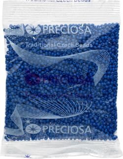 Бисер Preciosa "Ассорти", непрозрачный, глянцевый, цвет: синий (01), 10/0, 50 г