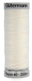 Нить Guetermann "Sulky Rayon 40", цвет: белый, 200 м. 135274_1071