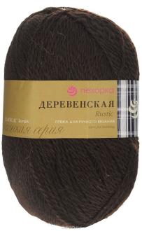 Пряжа для вязания Пехорка "Деревенская", цвет: шоколад (17), 250 м, 100 г, 10 шт. 360039