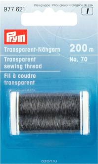 Нить "Prym", цвет: прозрачный, темный, 200 м