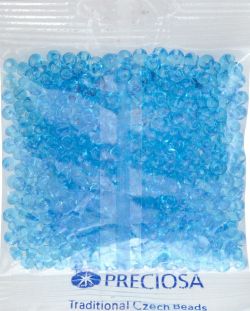 Бисер Preciosa "Drops", прозрачный, цвет: голубой (60010), 5/0, 50 г
