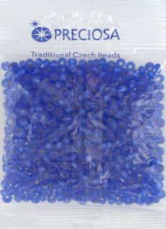 Бисер "Preciosa", матовый, с серебряным центром, цвет: синий (37050), 5/0, 50 г