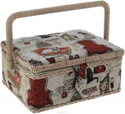 Шкатулка для рукоделия Bestex "Кошки в доме", 22 х 17,5 х 11 см