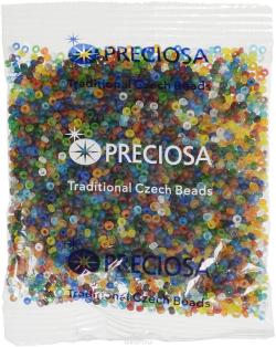Бисер Preciosa "Ассорти", прозрачный, цвет: микс (04), 50 г
