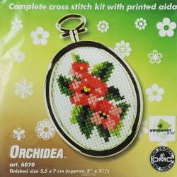 Набор для вышивания крестом "Orchidea", 5,5 х 7 см. 6070