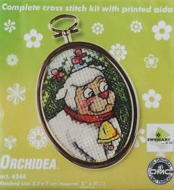 Набор для вышивания крестом "Orchidea", 5,5 х 7 см. 6248