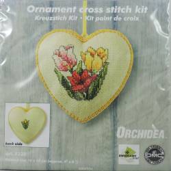 Набор для вышивания крестом Orchidea "Сердце", 10 х 10 см. 7330